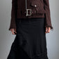RARE 2011 JUNYA WATANABE FRAYED HEM WOOL BIKER JACKET / UK 6