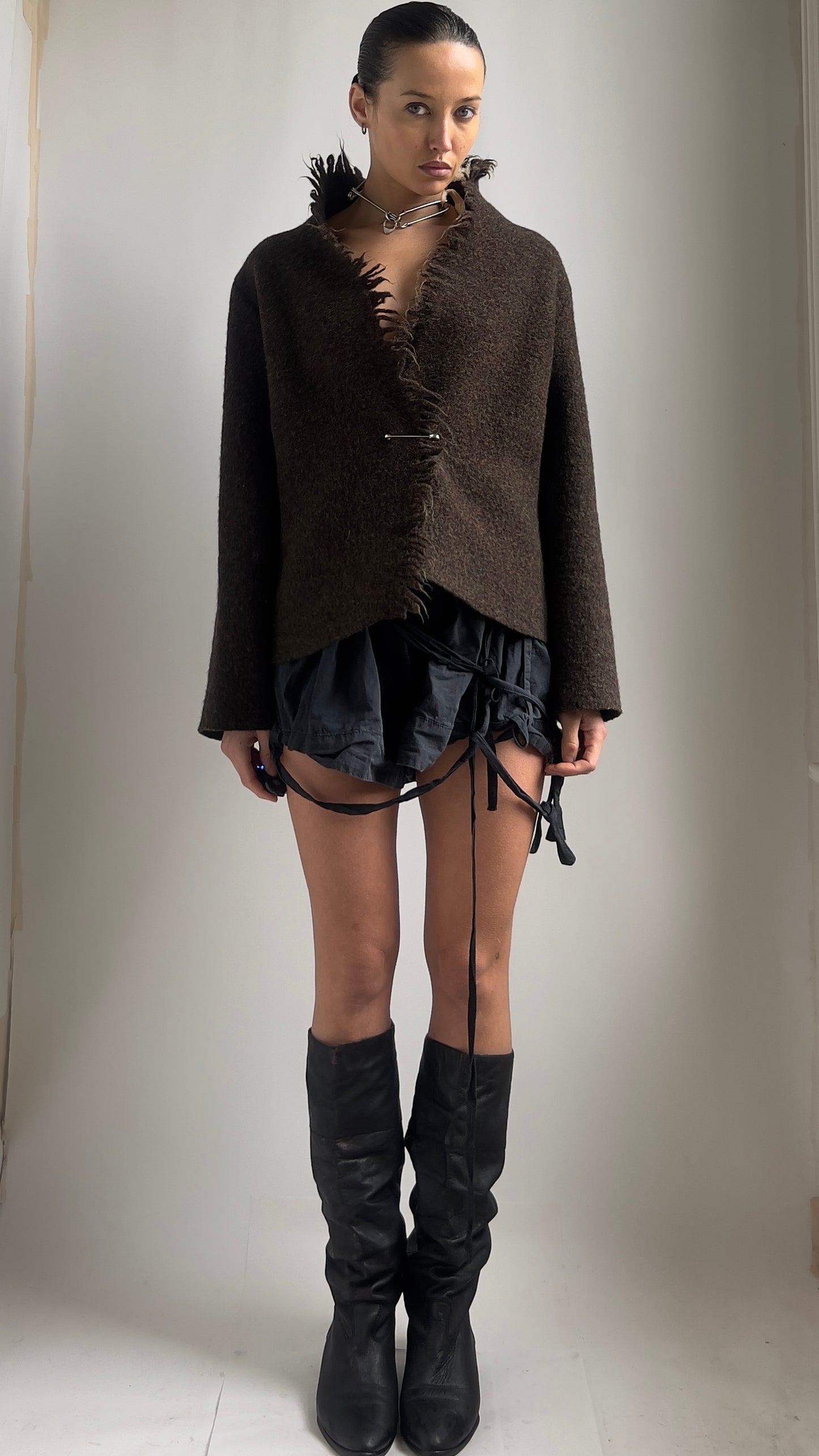 RARE 90S YAO SOUKA BOILED WOOL JACKET / L / UK 8-12