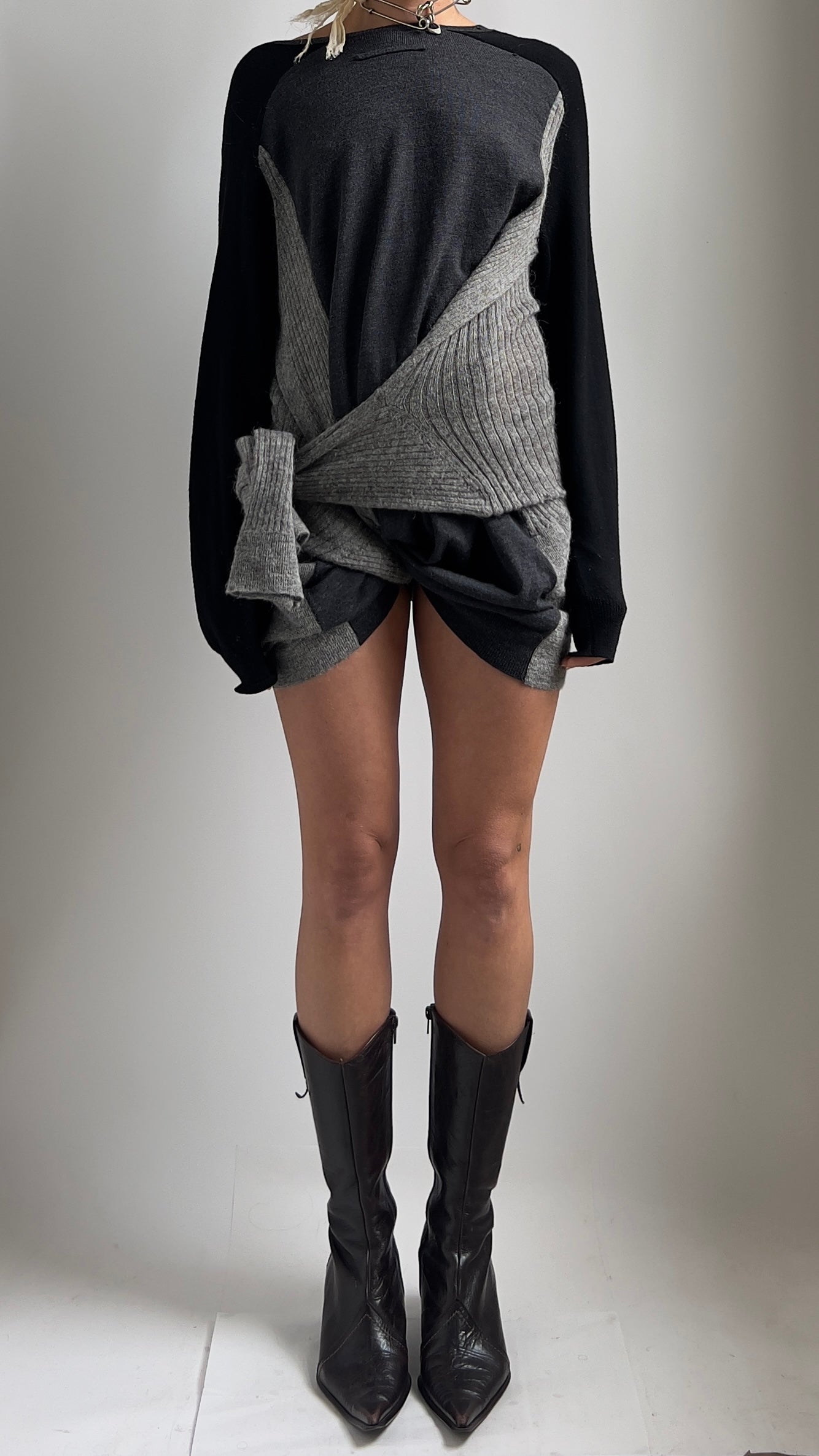 RARE 90S JEAN PAUL GAULTIER DECONSTRUCTED JUMPER / UK 6-12