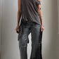 EARLY 2000S SILVER LOW WAISTED TROUSERS / W/H ; 30" / UK 6