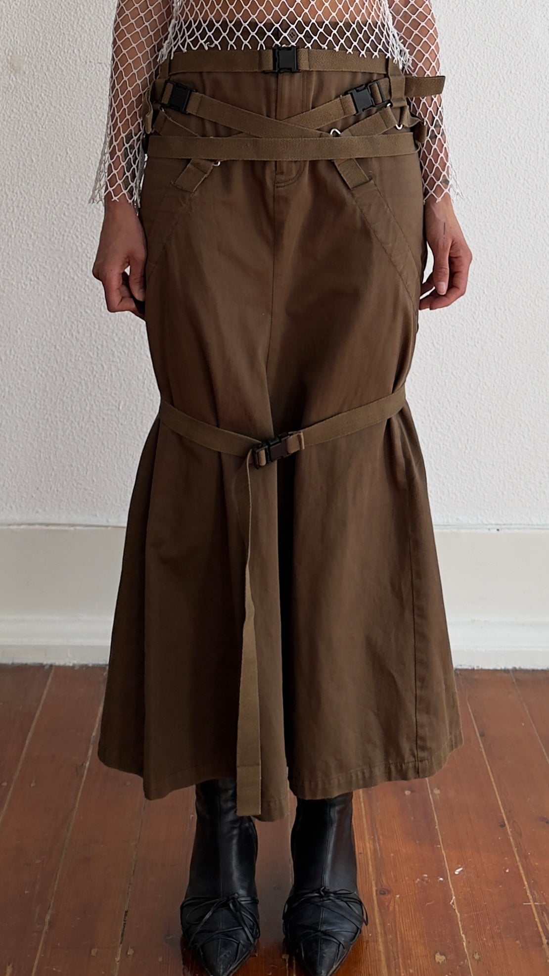 RARE 2002 JUNYA WATANABE BONDAGE SKIRT / W; 26"