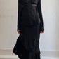RARE AW 2003 JEAN PAUL GAULTIER SATIN BONDAGE SHIRT / UK 6-10