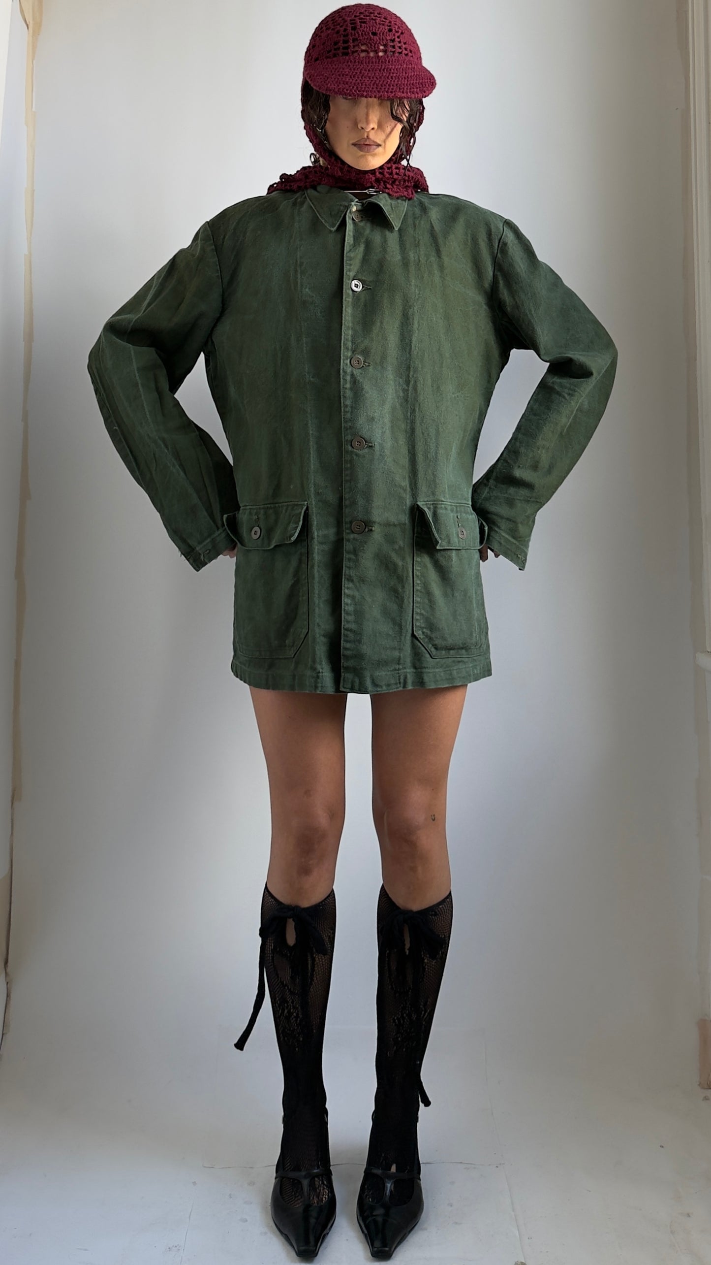 70S C44 FADED GREEN JACKET / UK 6-12