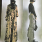 ULTRA RARE 60S PAINT PRINT TRENCH COAT / UK 8-12
