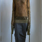 RARE AD 06 JUNYA WATANABE GOLD PUNK TOP WITH ADJUSTABLE SLEEVES / UK 8-14