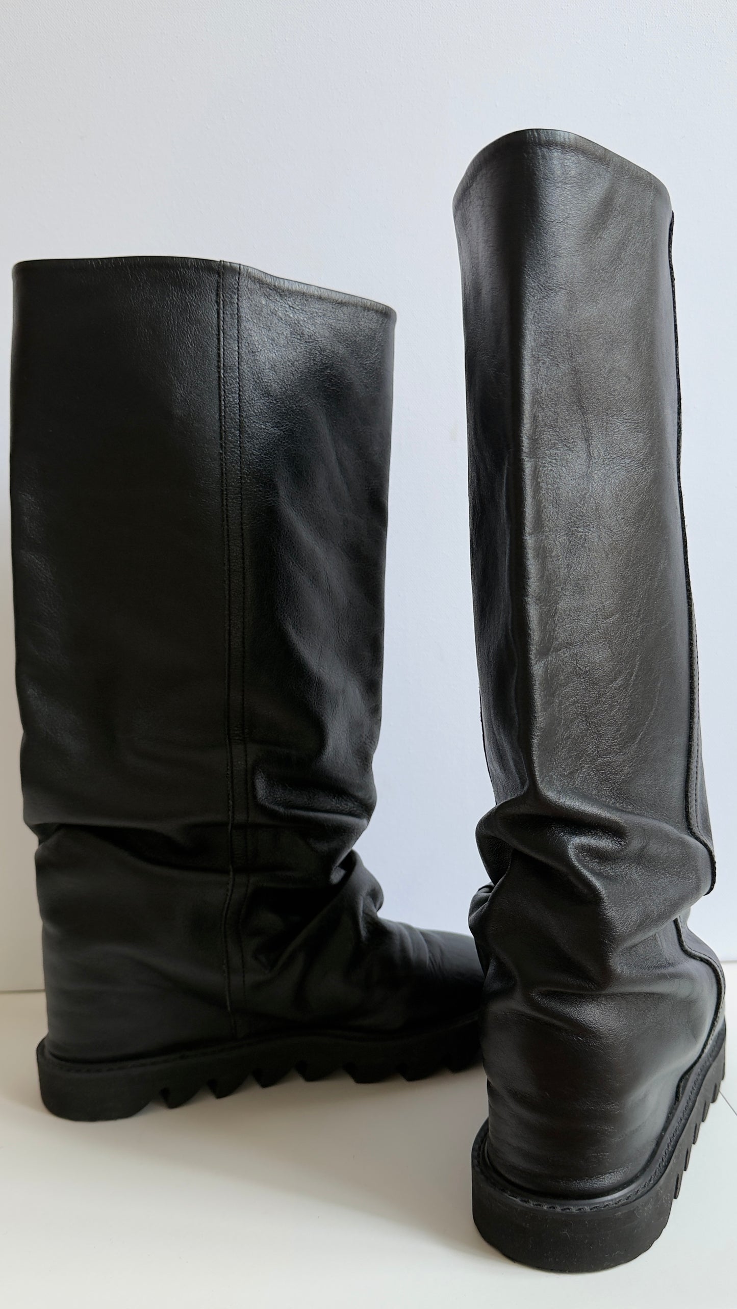 RARE MID 2000S ZUCCA JAPAN NAUSICAA SLOUCH BOOTS / 37 / UK 4