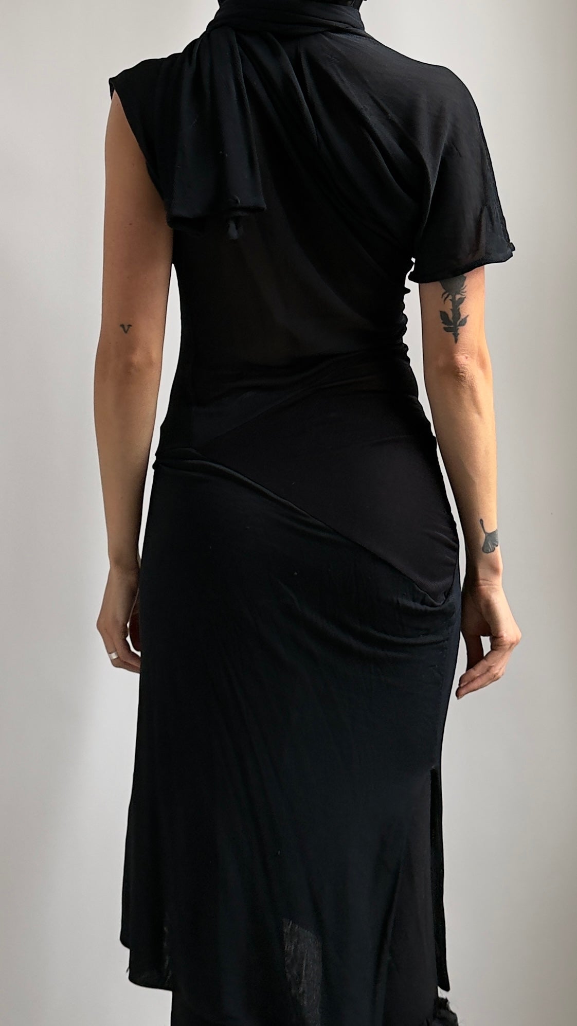 RARE 90S GOLD LABEL VIVIENNE WESTWOOD SCULPTURAL MULTIWAY MIDI DRESS / UK 6-12