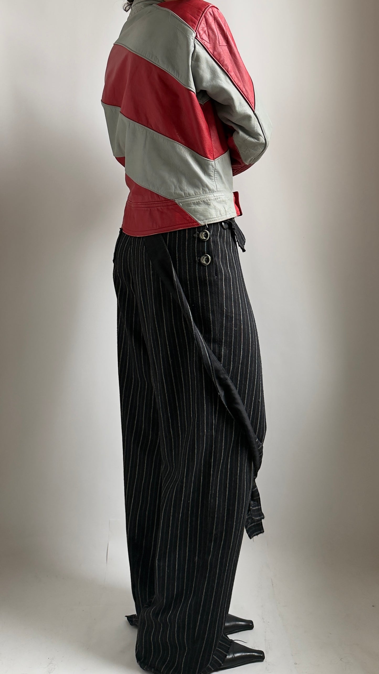 RARE 70S LEATHER RACING JACKET / UK 6-10