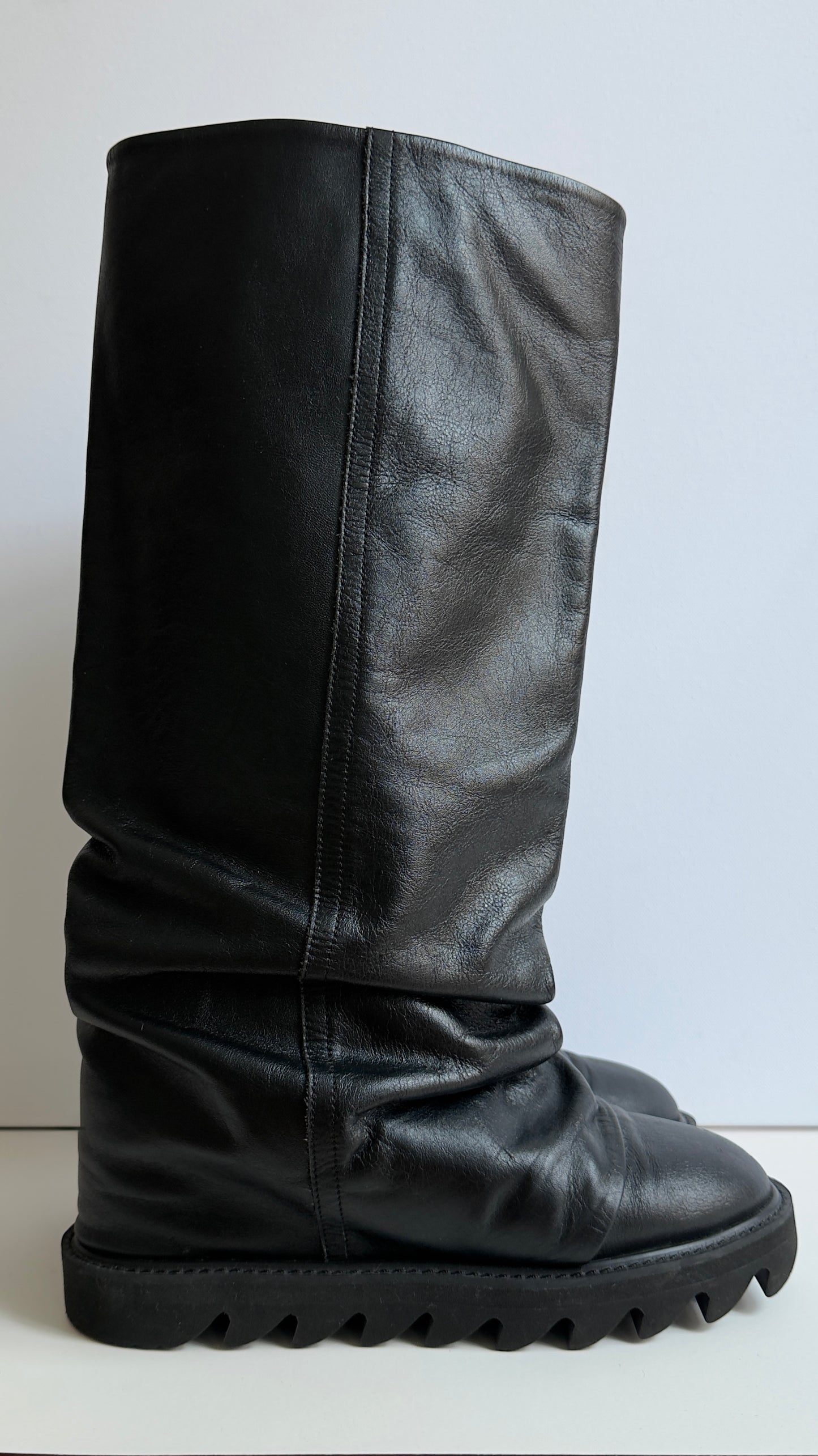 RARE MID 2000S ZUCCA JAPAN NAUSICAA SLOUCH BOOTS / 37 / UK 4