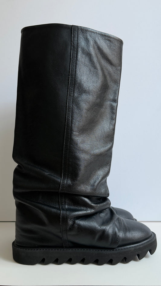 RARE MID 2000S ZUCCA JAPAN NAUSICAA SLOUCH BOOTS / 37 / UK 4