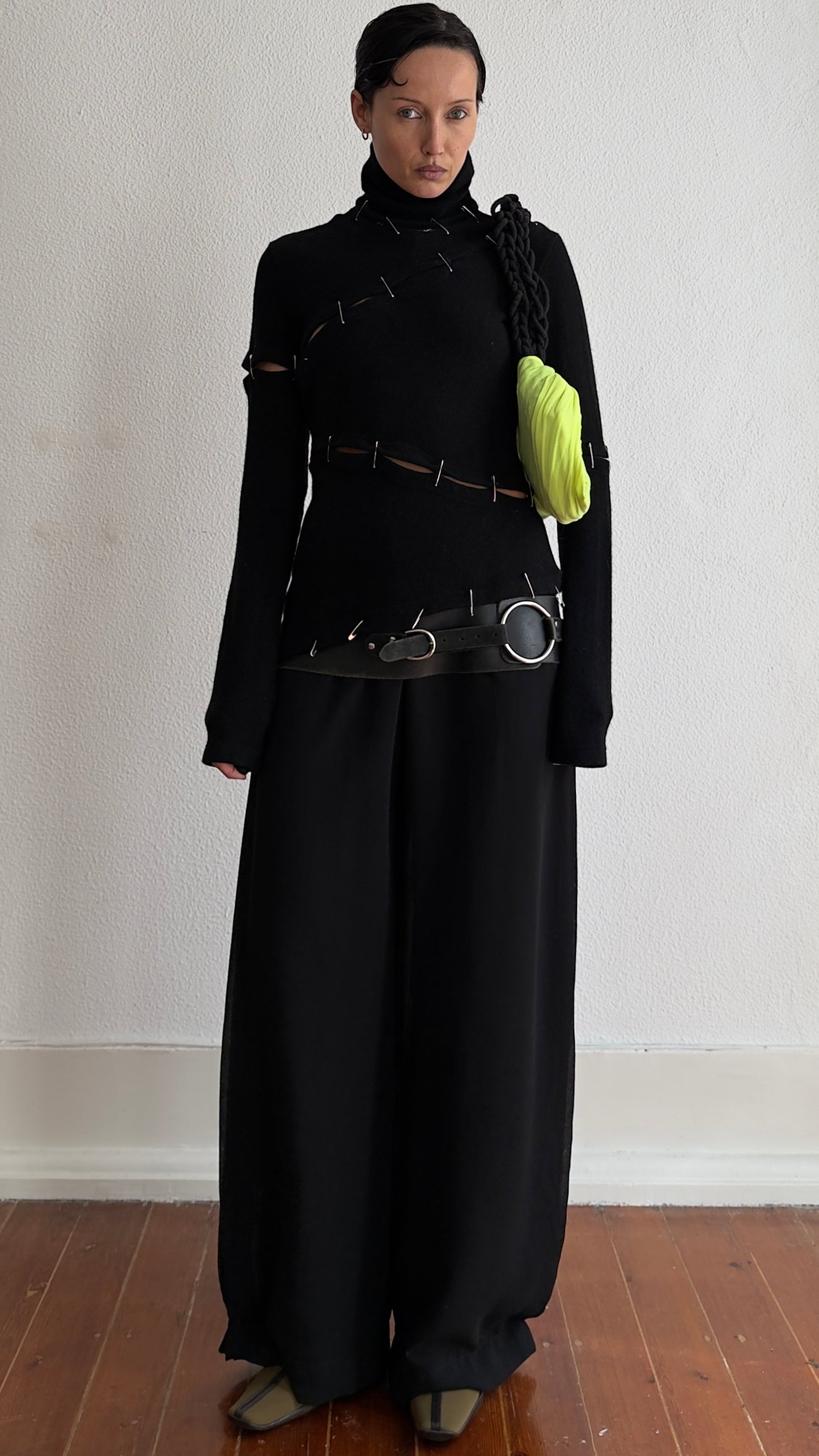RARE EARLY 2000S PLEIN SUD SAFETY PIN DRESS / JUMPER / UK 8-10