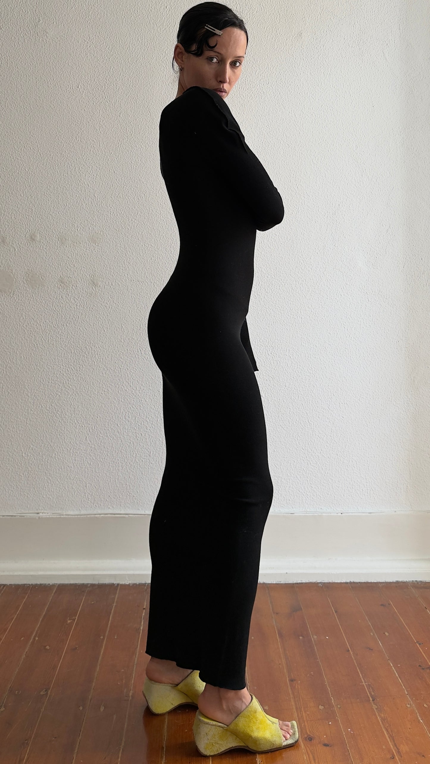 RARE 1999 ISSEY MIYAKE APOC FITTED MAXI DRESS / UK 6-10