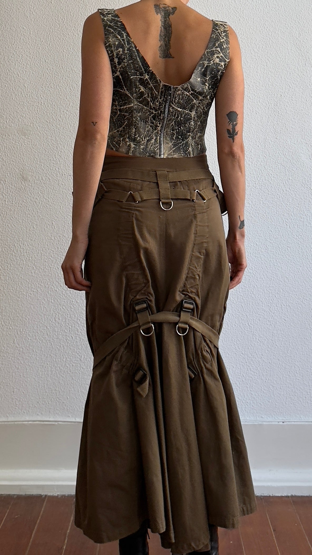 RARE 2002 JUNYA WATANABE BONDAGE SKIRT / W; 26"