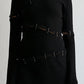 RARE EARLY 2000S PLEIN SUD SAFETY PIN DRESS / JUMPER / UK 8-10