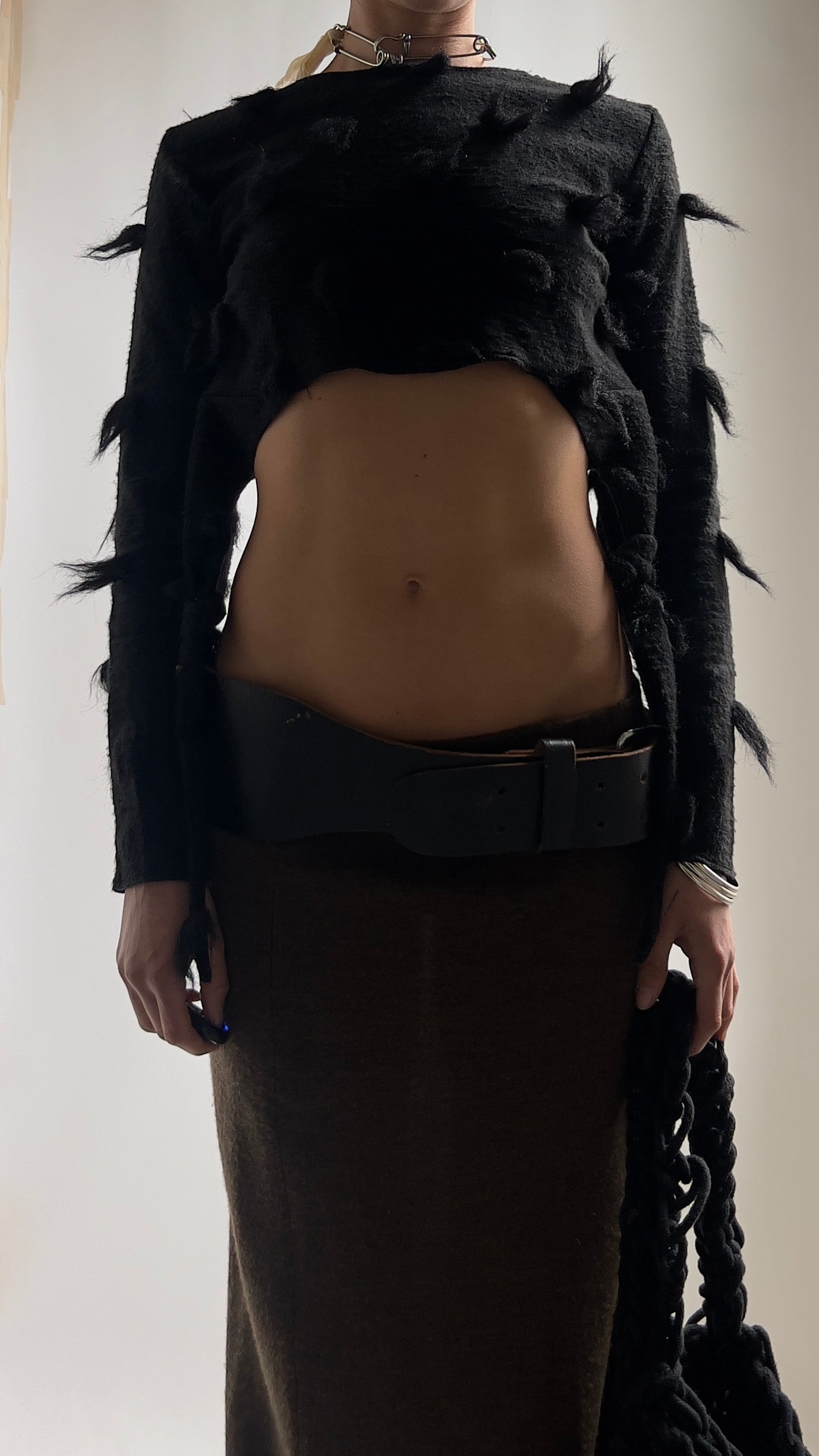 RARE 90S BICHE DE BERE CROPPED AVANT GARDE JUMPER / UK 6