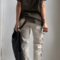 EARLY 2000S LOW WAIST TROUSERS WITH BUCKLE DETAILS / UK 8-10