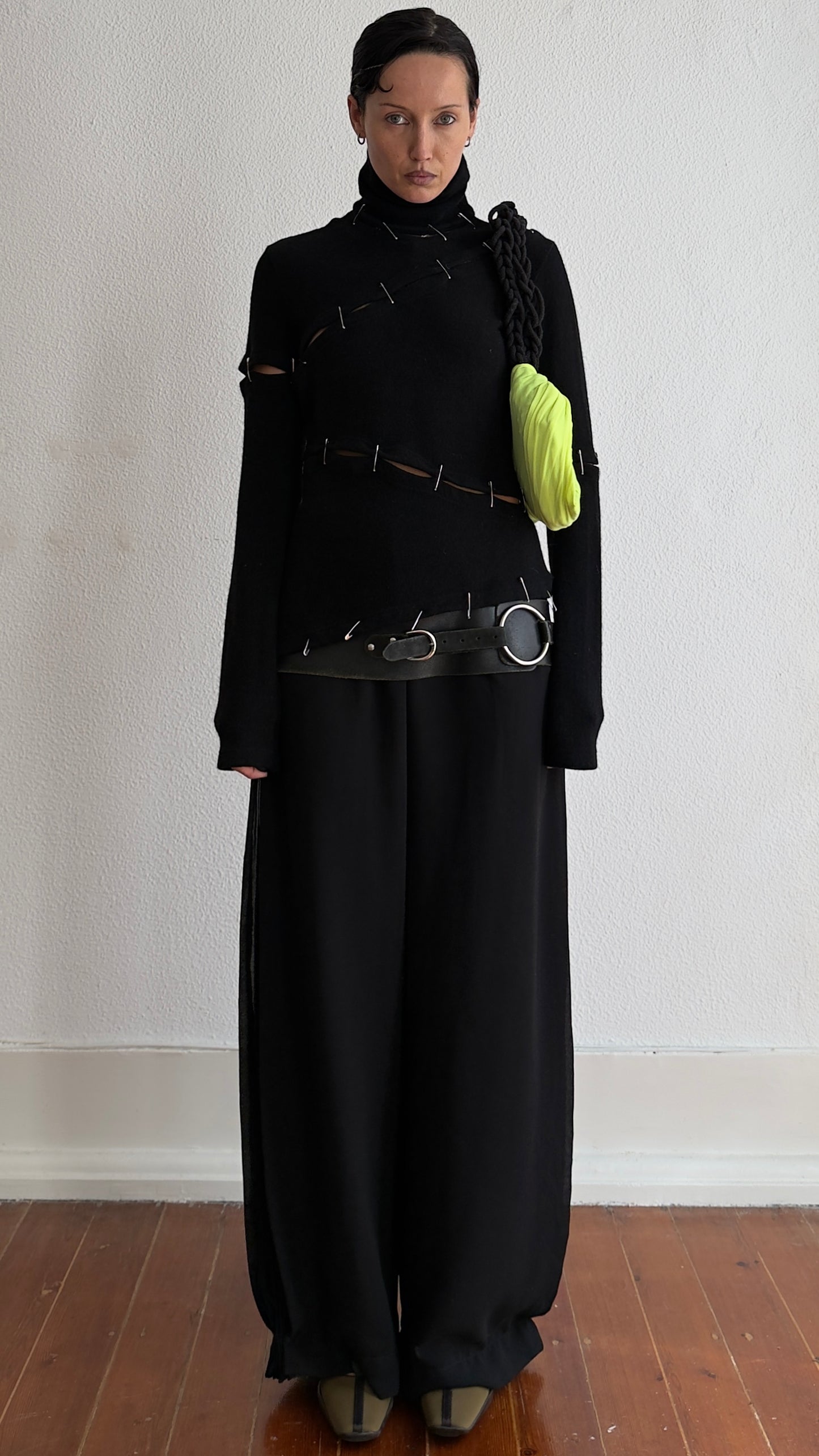 RARE EARLY 2000S PLEIN SUD SAFETY PIN DRESS / JUMPER / UK 8-10