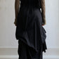 90S FRENCH SCULPTURAL GATHERED BLACK DRESS / UK 6