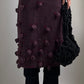 90S 3D FLOWER MIDI SKIRT / W/ H; 30" / UK 8-12