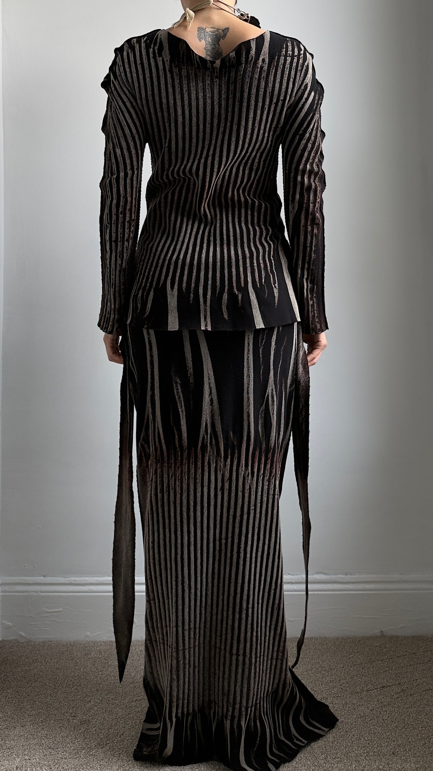 RARE EARLY 2000S APOC ISSEY MIYAKE TWO PIECE / UK 6-14