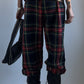 70S TARTAN CAPRI TROUSERS / UK 10-12