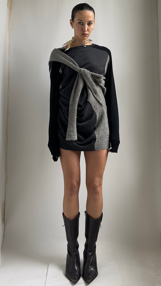 RARE 90S JEAN PAUL GAULTIER DECONSTRUCTED JUMPER / UK 6-12