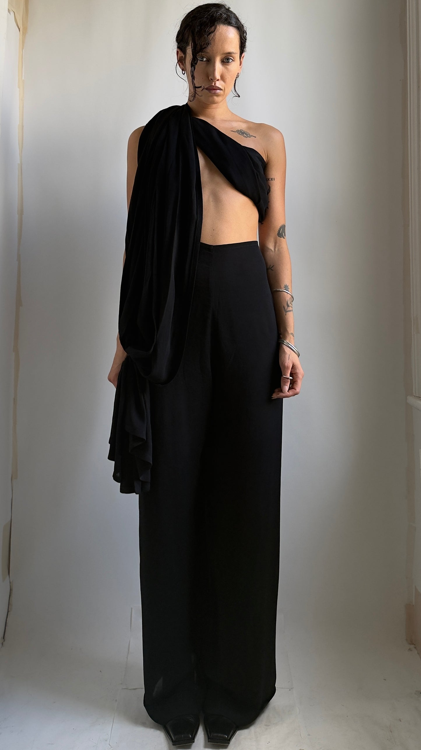 RARE EARLY 2000S YOHJI YAMAMOTO WRAP TROUSERS / UK 8-14