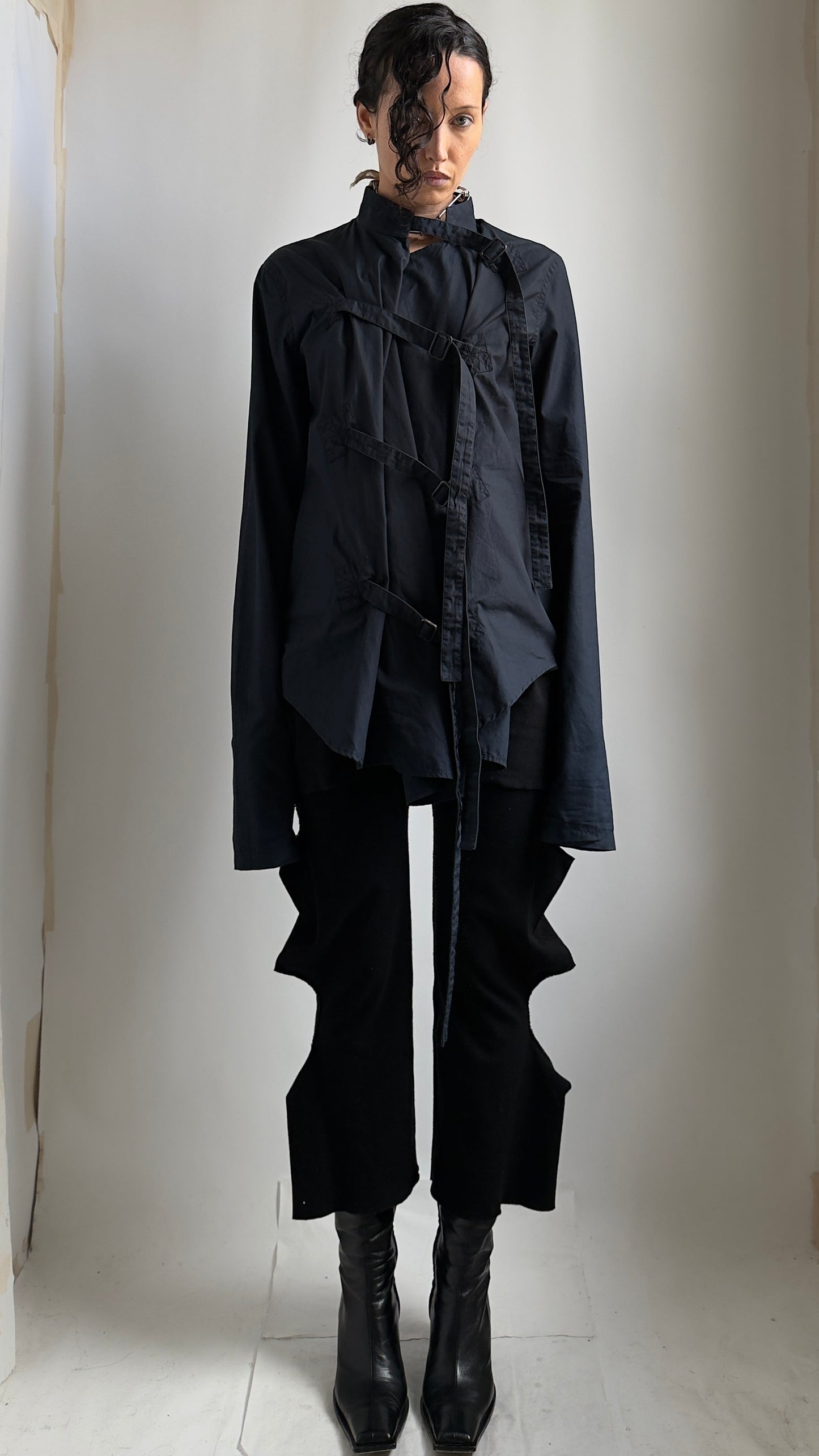 ULTRA RARE 90S JEAN PAUL GAULTIER MULTIWAY BONDAGE SHIRT / UK 6-12