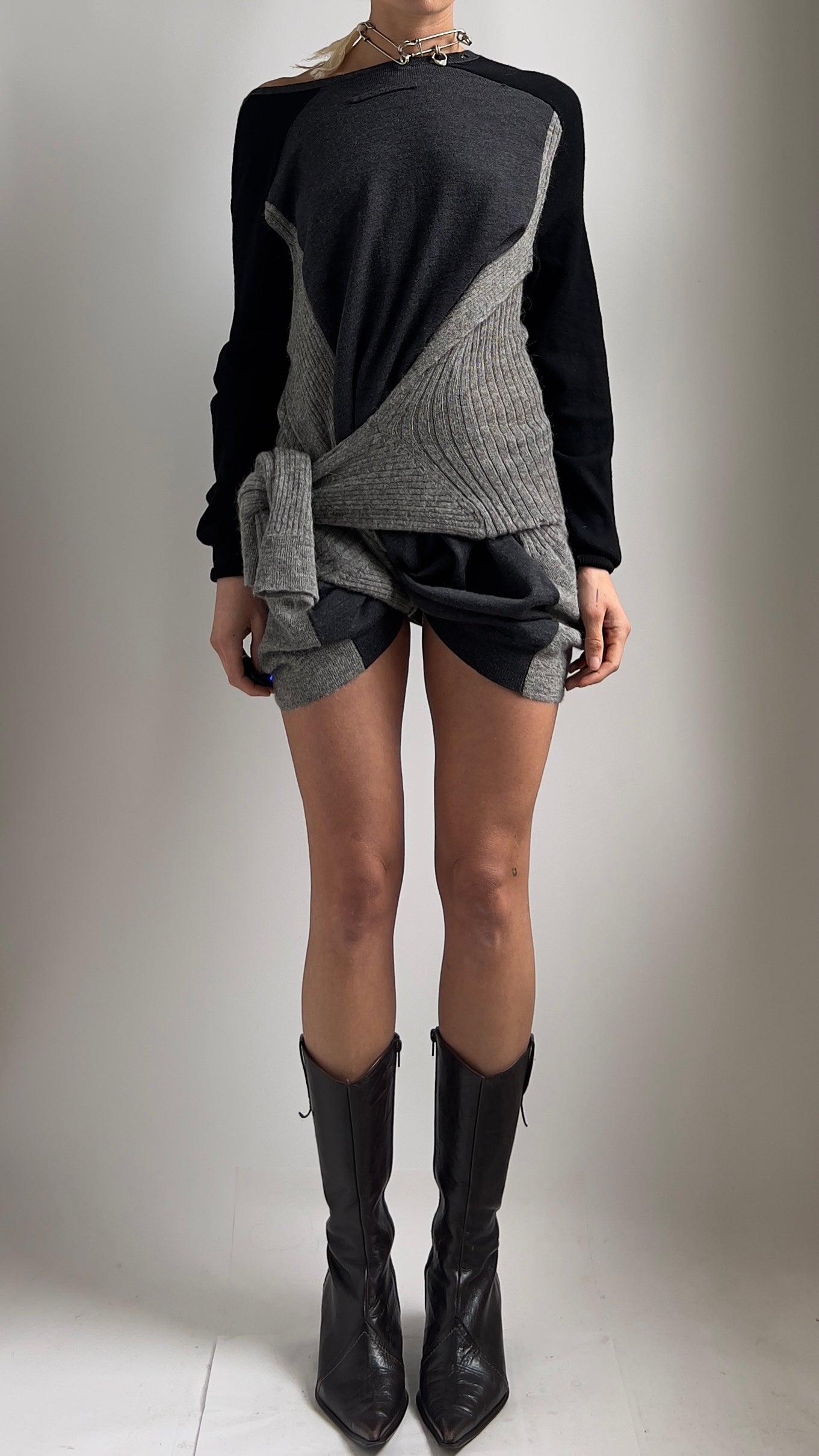 RARE 90S JEAN PAUL GAULTIER DECONSTRUCTED JUMPER / UK 6-12