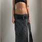 90S LAYERED SPIDER WEB SKIRT / W/ H; 28-30"
