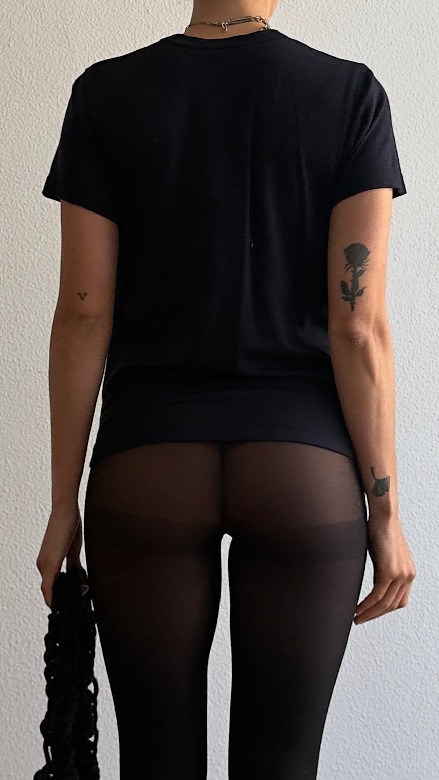 2016 COMME DES GARÇONS CUT OUT T-SHIRT WITH RAW HEMS / UK 6