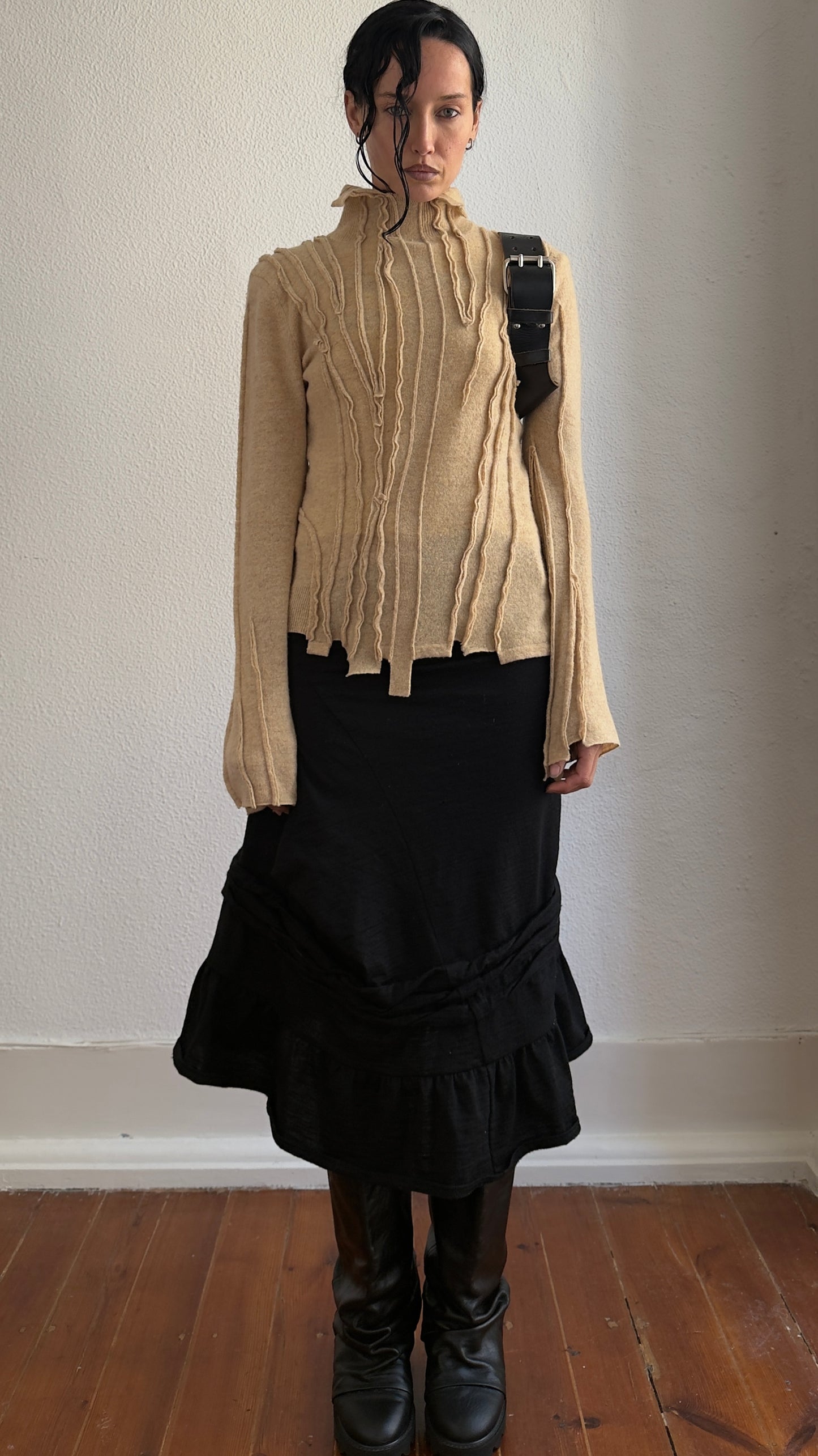 RARE 90S PLEIN SUD SCULPTURAL DECONSTRUCTED JUMPER / UK 6-10