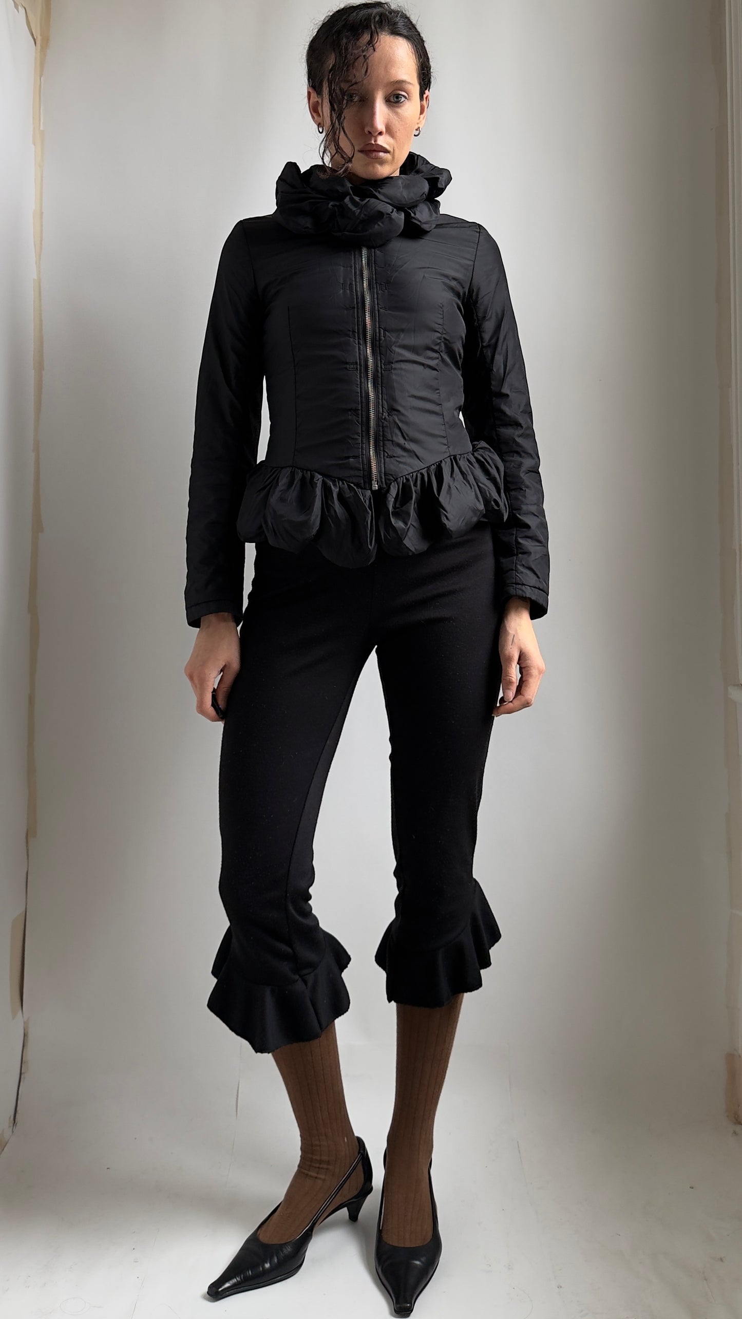 RARE 90S MARITHE FRANCOIS GIRBAUD BUBBLE PUFFER JACKET / UK 6