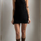 90S SOFT KNIT MINI DRESS WITH SUPER LOW PLUNGING BACK / UK 6-8