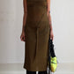 90S PLEIN SUD SEMI SHEER BACKLESS PLUNGE DRESS / UK 6-8