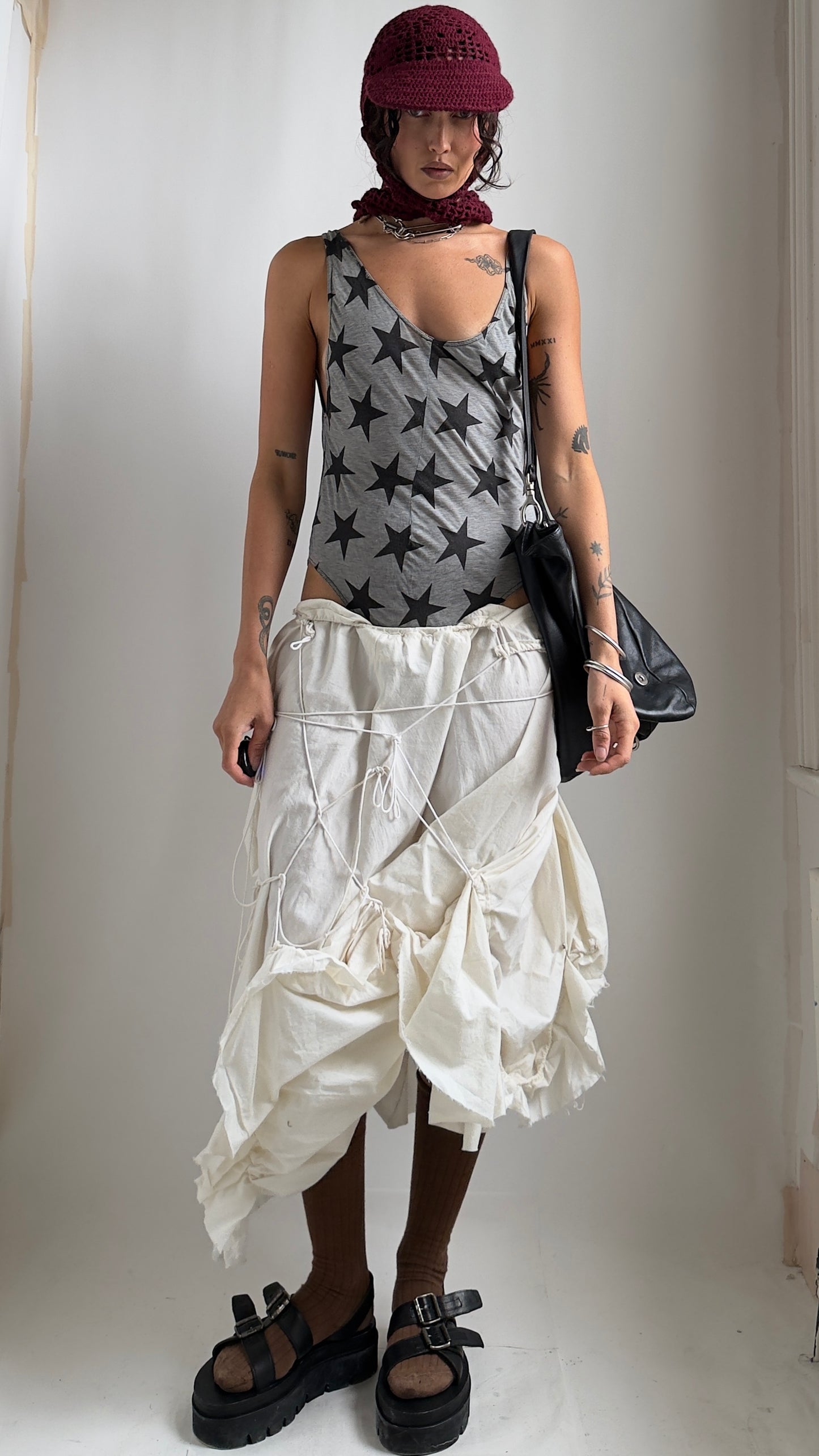 RARE EARLY 2000S MULTIWAY POPLIN SKIRT / UK 6-10