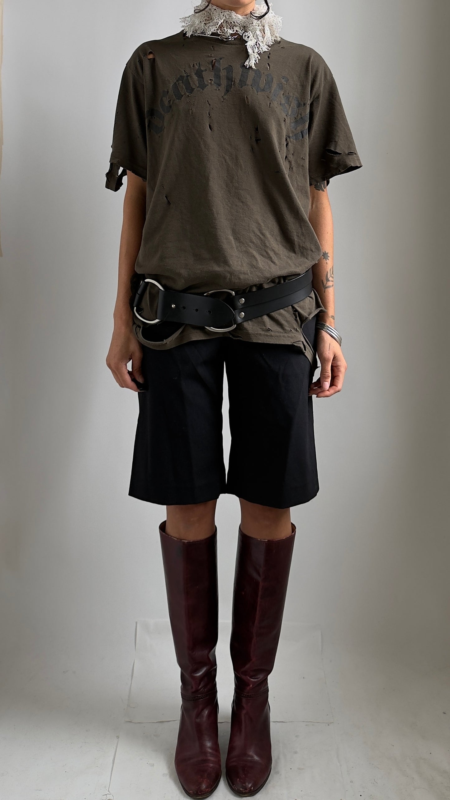 80S THICK BONDAGE STYLE BELT / L; 38.5-41.5"