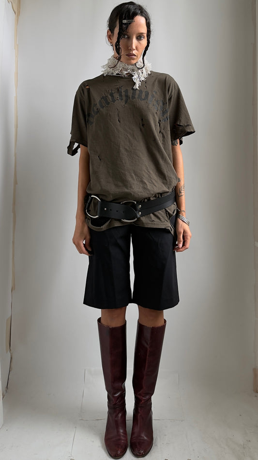 80S THICK BONDAGE STYLE BELT / L; 38.5-41.5"