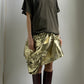 RARE EARLY 2000S COMME DES GARCONS DECONSTRUCTED FOIL SKIRT / W; 27"