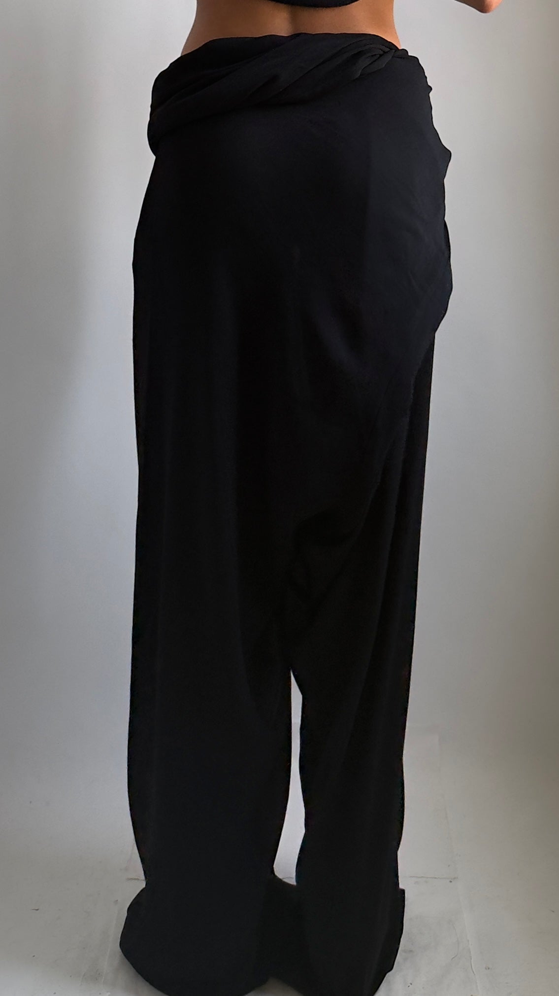 RARE EARLY 2000S YOHJI YAMAMOTO WRAP TROUSERS / UK 8-14