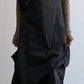 90S FRENCH SCULPTURAL GATHERED BLACK DRESS / UK 6