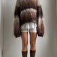 RARE 80S OVERSIZED OMBRE MOHAIR JUMPER / UK 8-12