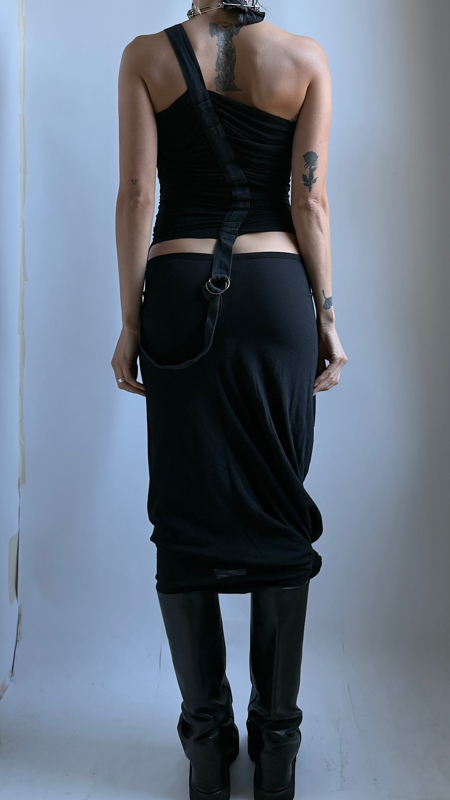 LATE 90S PLEIN SUD RUCHED HARNESS TOP / UK 6-8