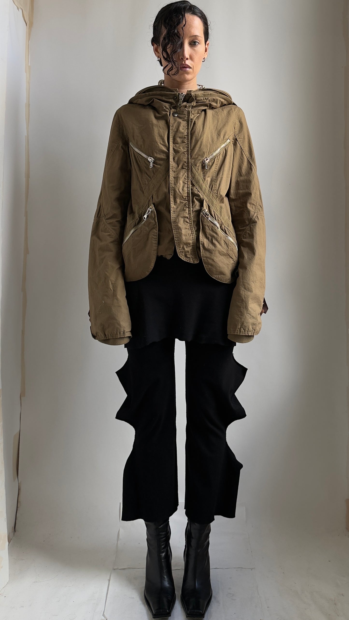 ULTRA RARE 80S PARACHUTE JACKET WITH FOLDABLE HOOD / UK 6-10