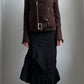 RARE 2011 JUNYA WATANABE FRAYED HEM WOOL BIKER JACKET / UK 6