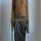 RARE AD 06 JUNYA WATANABE GOLD PUNK TOP WITH ADJUSTABLE SLEEVES / UK 8-14