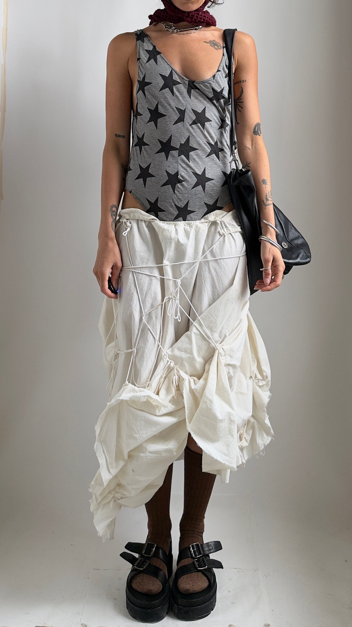 RARE EARLY 2000S MULTIWAY POPLIN SKIRT / UK 6-10