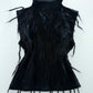 90S TEXTURAL MOCK NECK VEST TOP / UK 6-8