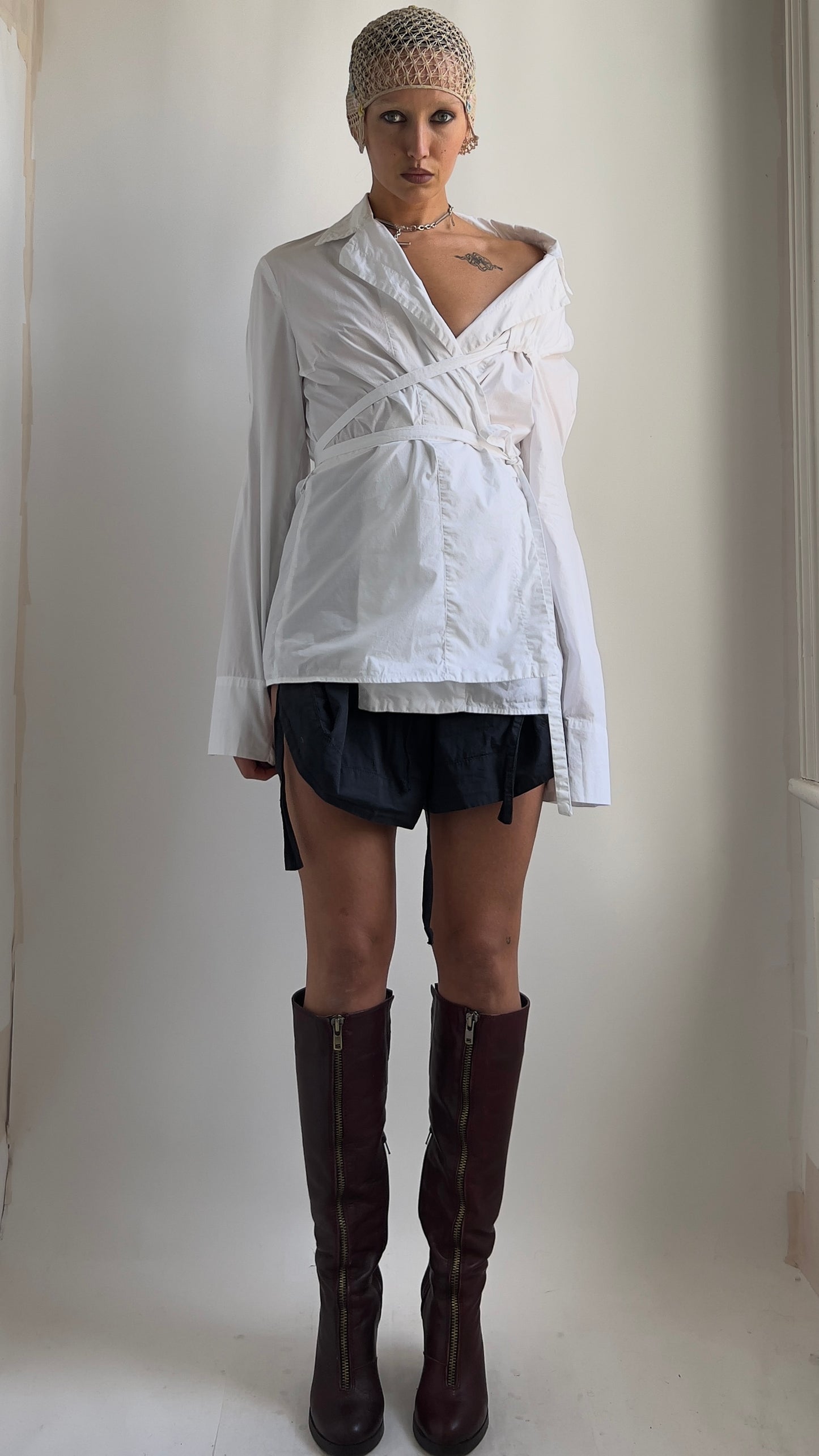 RARE 2000S VIVIENNE WESTWOOD RED LABEL BONDAGE SHIRT / UK 8-12