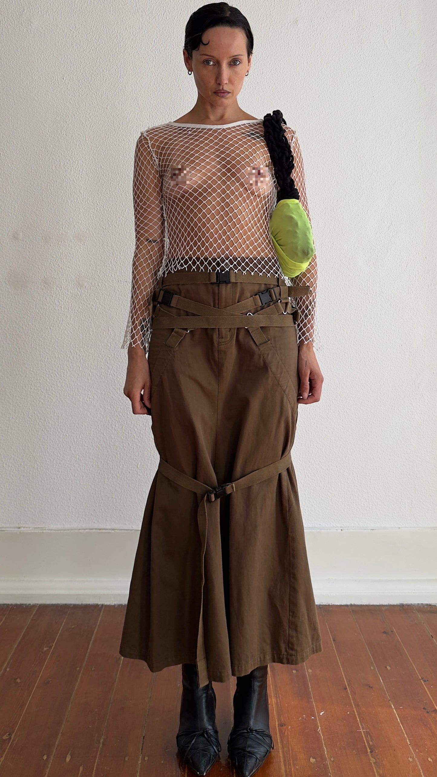 RARE 2002 JUNYA WATANABE BONDAGE SKIRT / W; 26"